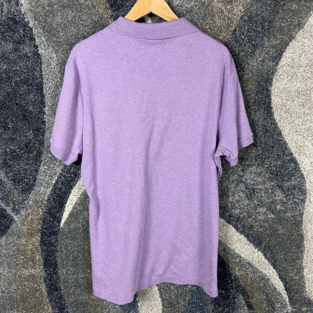 Polo Ralph Lauren Polo Shirt Mens Large Purple Excellent Short Sleeve Heathered